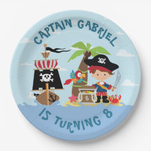 Cute Boy Pirate Party Paper Bord