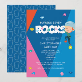 Cute Boy Rock tijdens de Birthday Invitation Kaart