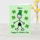 Cute Boy St Patrick's Day Card Kaart (Gele Bloem)