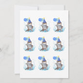 Cute Boys Blue Sea Otter Invitation Anniversaire (Dos)