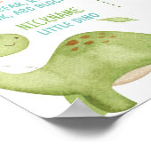 Cute Boys Dinosaur Birthday Party Milestone Poster (Coin)