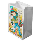 Cute boys Happy Easter  Medium Cadeauzakje (Achterkant Gekanteld)