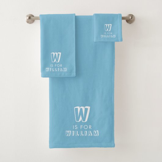 Cute Boys Nom Enfants Alphabet Initial Blue (En situation)