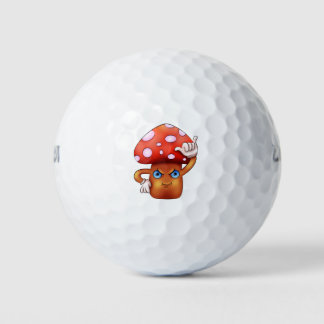 Cute boze paddenstoel golfballen