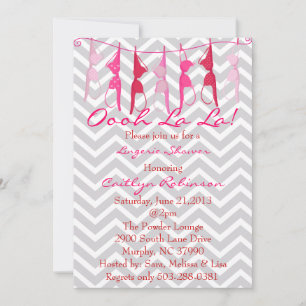 Cute Bra Bridal/Lingerie Shower Invitation Kaart