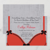 Cute Bra Lingerie Invitation de la douche nuptiale (Devant / Derrière)