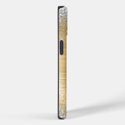 Cute braad goudpleisterkalk zilverglitter monogram Case-Mate iPhone case (Achterkant / Rechts)