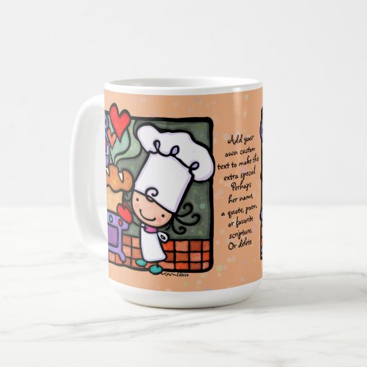 Cute Bread Baking Chef Coffee Mok (Voorkant links)