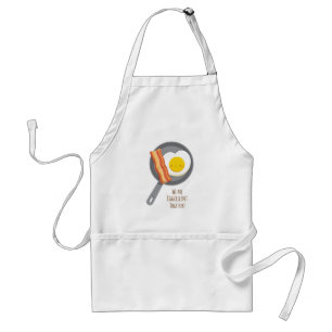 Cute Breakfast Bacon en Egg in Love Apron Standaard Schort