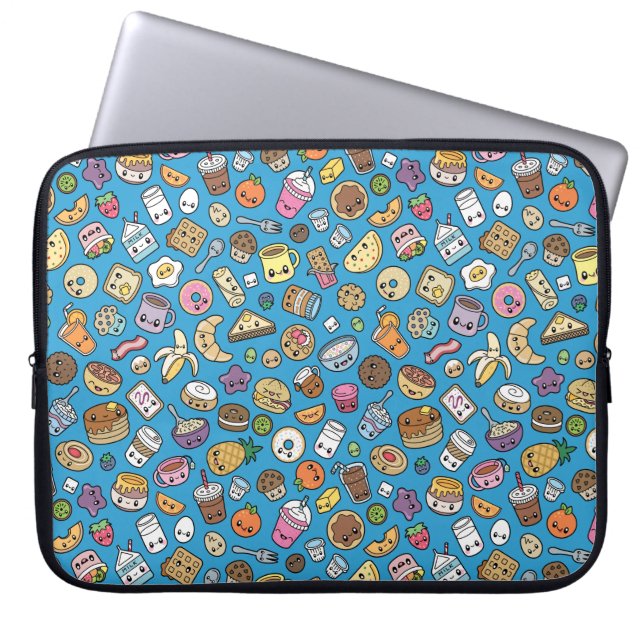Cute Breakfast Food Laptop Sleeve (Voorkant)