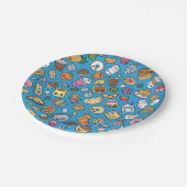 Cute Breakfast Food Papieren Bordje (Gekanteld)