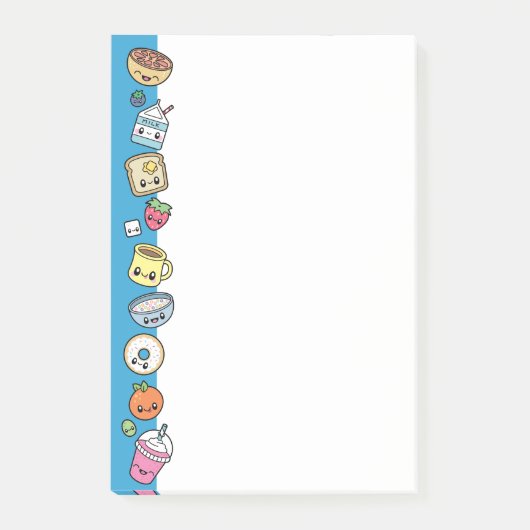 Cute Breakfast Food Post-it® Notes (Voorkant)