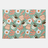 Cute Breakfast Pattern Theedoek (Horizontaal)