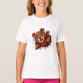 Cute Breakthrough Bear – Funny Front & Back  T-shirt (Voorkant)
