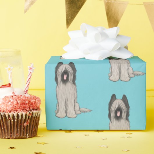 Cute Briards Patroon Cadeaupapier (Verjaardagsfeest)