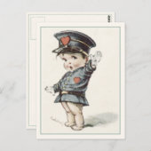 Cute Briefkaart met Illustratieve Baby van de Lief (Voorkant / Achterkant)