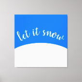 Cute Bright Blue Sky White Hill Let op het sneeuws Canvas Afdruk (Voorkant)
