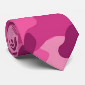 Cute Bright Roze Camo, Camouflage Stropdas (Opgerold)