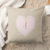 Cute Bright Sweet Heart Ajouter Coussin Monogramme (Couverture)