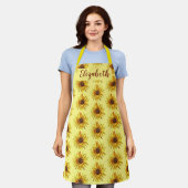 Cute Bright Yellow Sunflower Pattern Schort (Gedragen)
