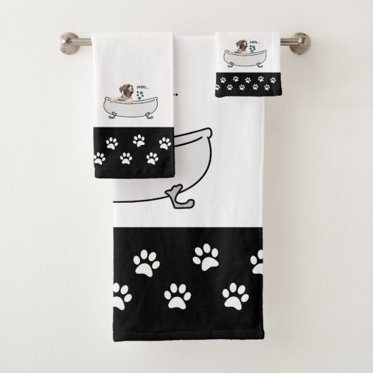 Cute Brindle Boxer Puppy - Thleed Bathroom Decor Bad Handdoek (Insitu)