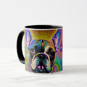 Cute Brindle French Bulldog Mug (Devant gauche)