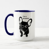 Cute brindle Frenchie is een dromer Mok (Links)