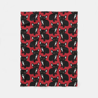 Cute Brindle Frenchie Puppy Fleece Deken