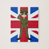 Cute British Army Soldier Jigzaag Puzzle Legpuzzel (Verticaal)