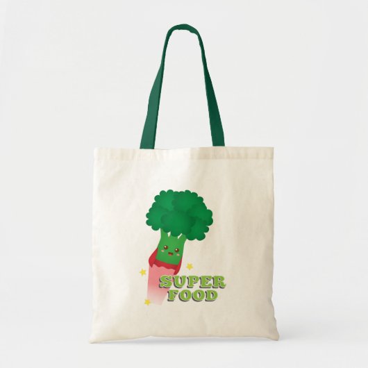 Cute Broccoli Vegetable Super food Canvas tas (Voorkant)