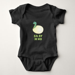 Cute Brontosaurus Dinosaur Egg Artwork Romper