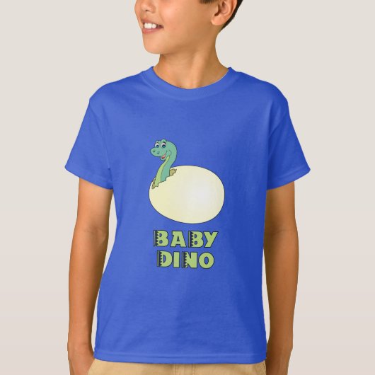 Cute Brontosaurus Dinosaur Egg Artwork T-Shirt (Voorkant)