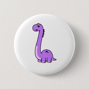 Cute Brontosaurus Dinosaur Kinder en Adult Dino Ronde Button 5,7 Cm