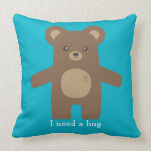 Cute Brown Beer Hug Kussen