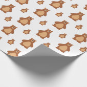 Cute Brown Beer Kinder Gift Cadeaupapier (Hoek)