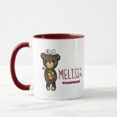 Cute Brown Beer met gele ventilator Mok (Links)