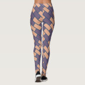 Cute Brown Brick Gym Yoga Leggings (Dos)
