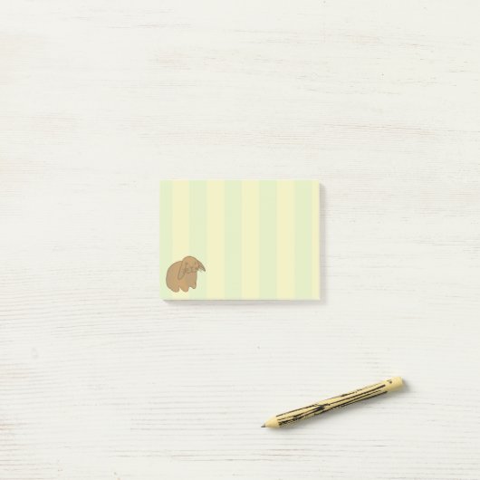 Cute Brown Bunny Post-it® Notes (Op bureau)