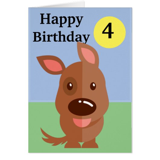 Cute Brown Cartoon Dog age (Voorkant)