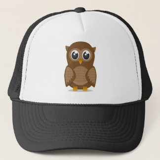Cute Brown Cartoon Owl met Big Gleaming Eyes Trucker Pet