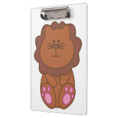 Cute Brown Cartoony Lion Klembord (Links)