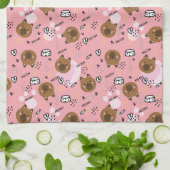 Cute Brown Cat Pattern Theedoek (Gevouwen)