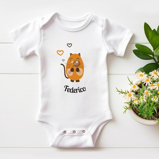 Cute brown cat romper