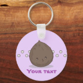 Cute Brown Coconut Sleutelhanger (Voorkant)