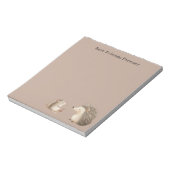 Cute Brown Cream Hedgehog Mouse Appreciation Notitieblok (Gedraaid)