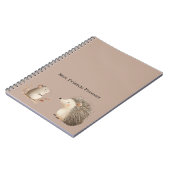 Cute Brown Cream Hedgehog Mouse Appreciation Notitieboek (Linkerzijde)
