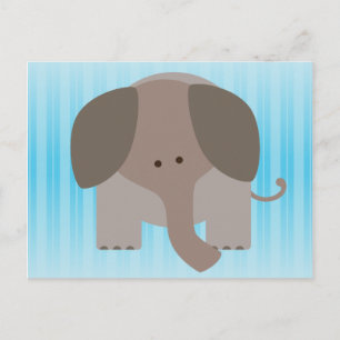 Cute Brown Elephant Briefkaart