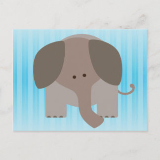 Cute Brown Elephant Briefkaart