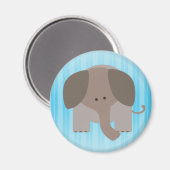 Cute Brown Elephant Magneet (Voorkant / Achterkant)
