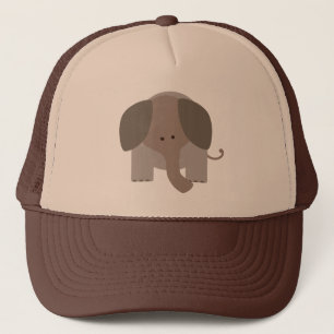 Cute Brown Elephant Trucker Pet